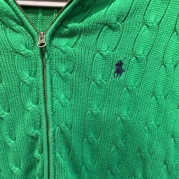 Polo Ralph Lauren Knit Zip up dark green - Picture 3 of 5